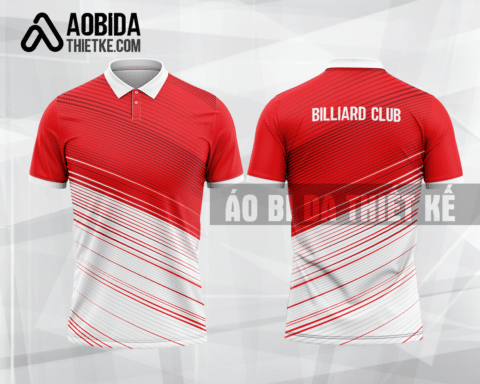Mẫu áo thi đấu bi a CLB Trường Đại học Y Hà Nội màu đỏ thiết kế BA76