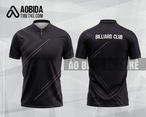 Mẫu áo chơi billiards CLB Cao Lãnh màu đen thiết kế chính hãng BA272