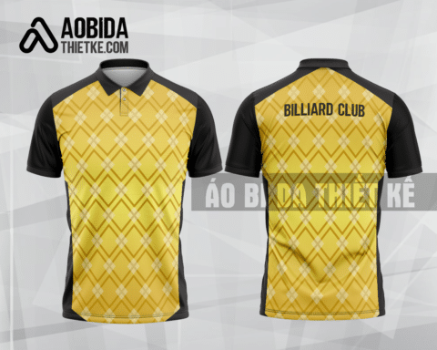 Mẫu áo thi đấu bi a CLB Lai Châu màu vàng thiết kế cao cấp BA499